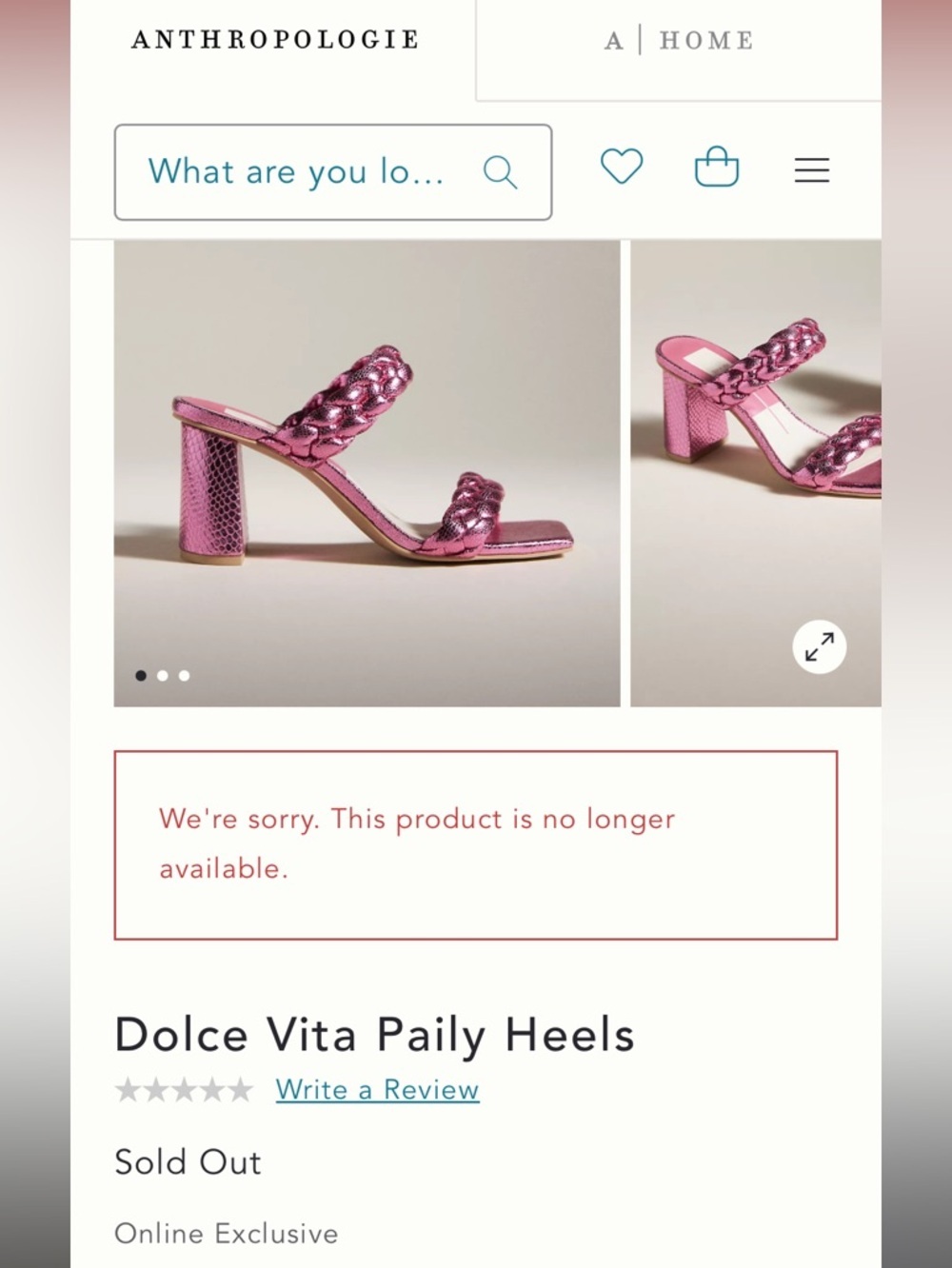 Anthro Dolce Vita Paily Heels Pink Metallic Braided Block Heel Size 7.5 - Picture 10 of 10